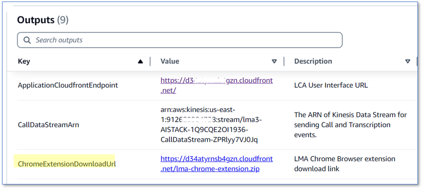 Download from Stack Outputs