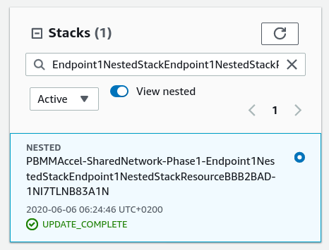 CodeBuild Execution Nested Stack Events