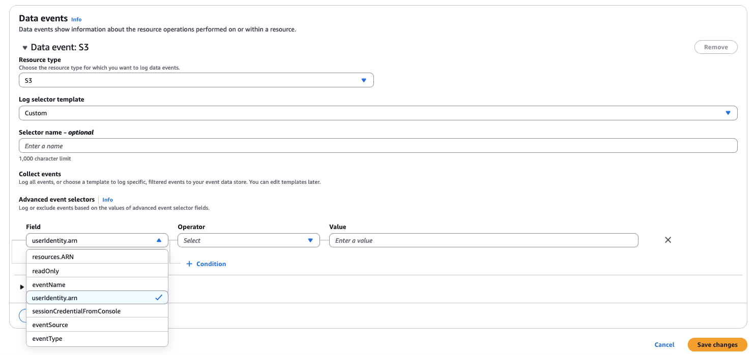 CloudTrail Lake Data Events