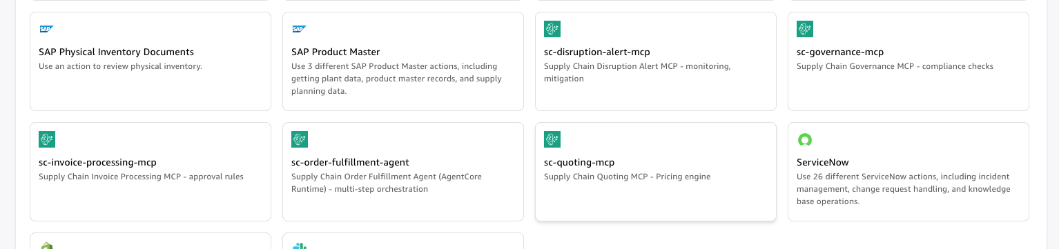 Registry-sourced MCP connectors on the Create for your team tab