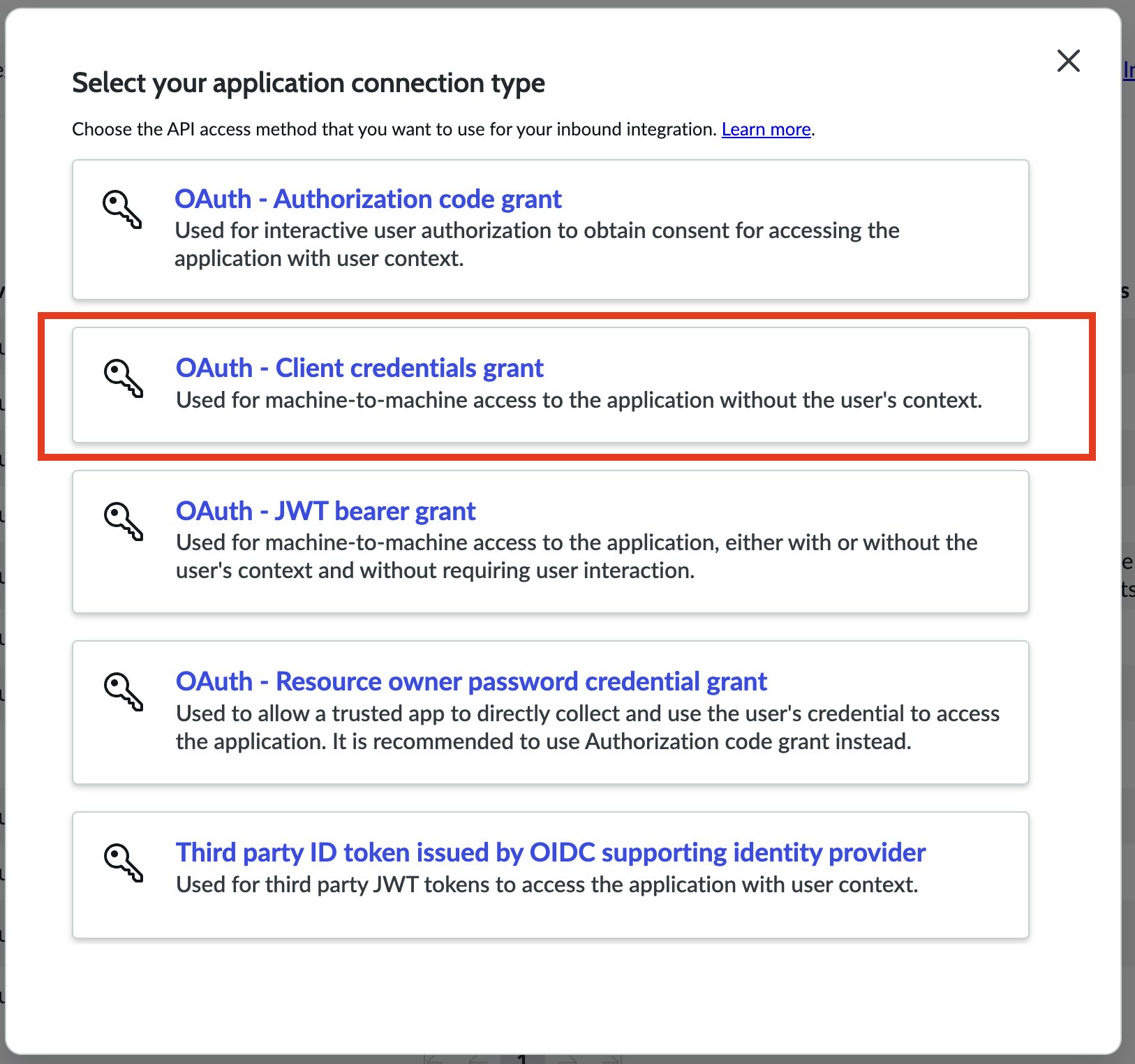 OAuth Client credentials grant