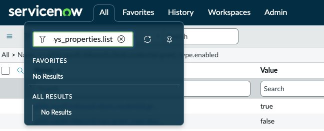 System properties search