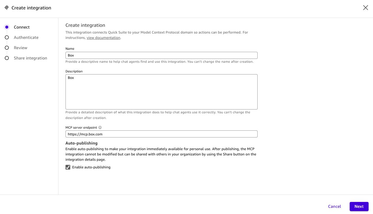 Create integration form