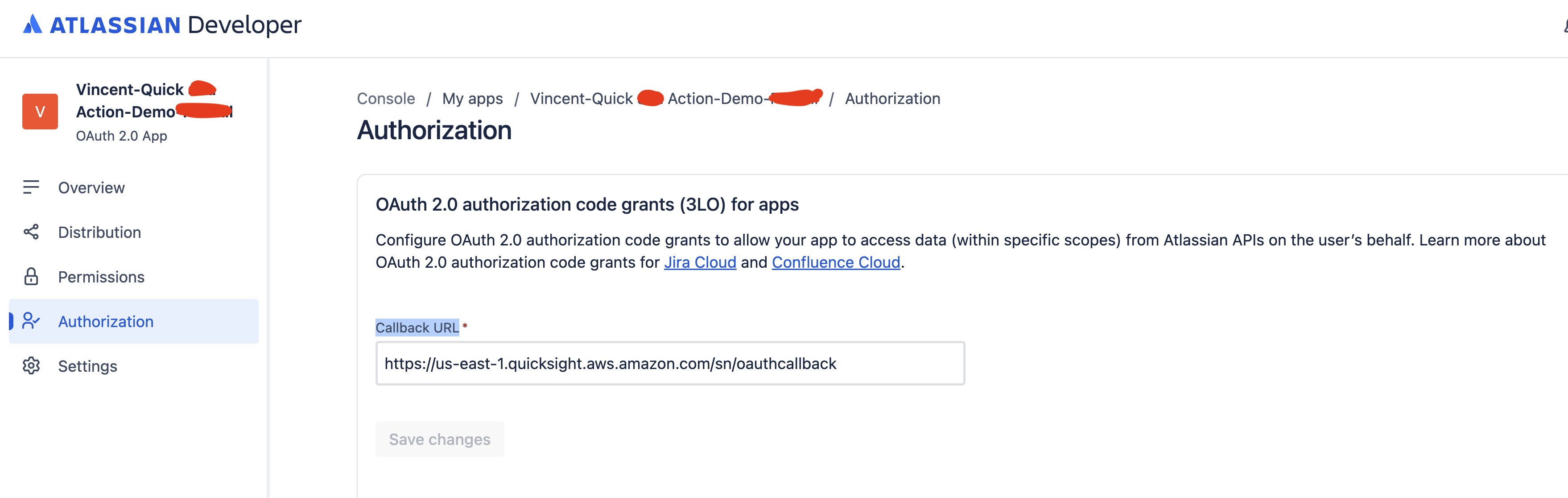 Authorization configuration