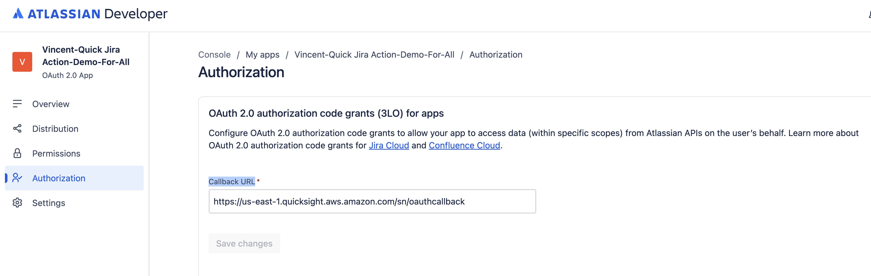 Authorization configuration