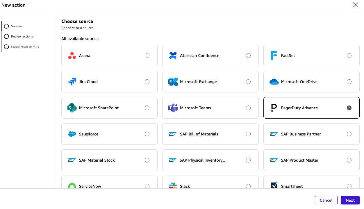 Quick Suite PagerDuty setup