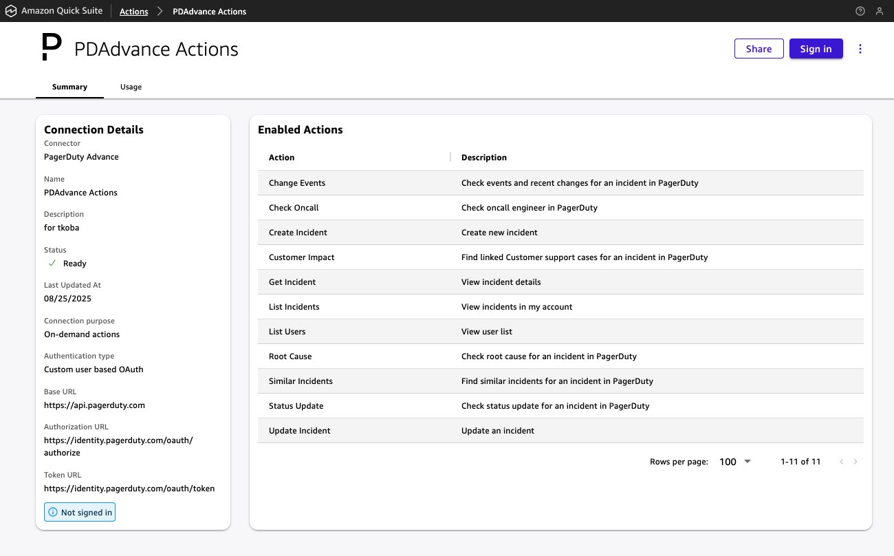 Action created successfully