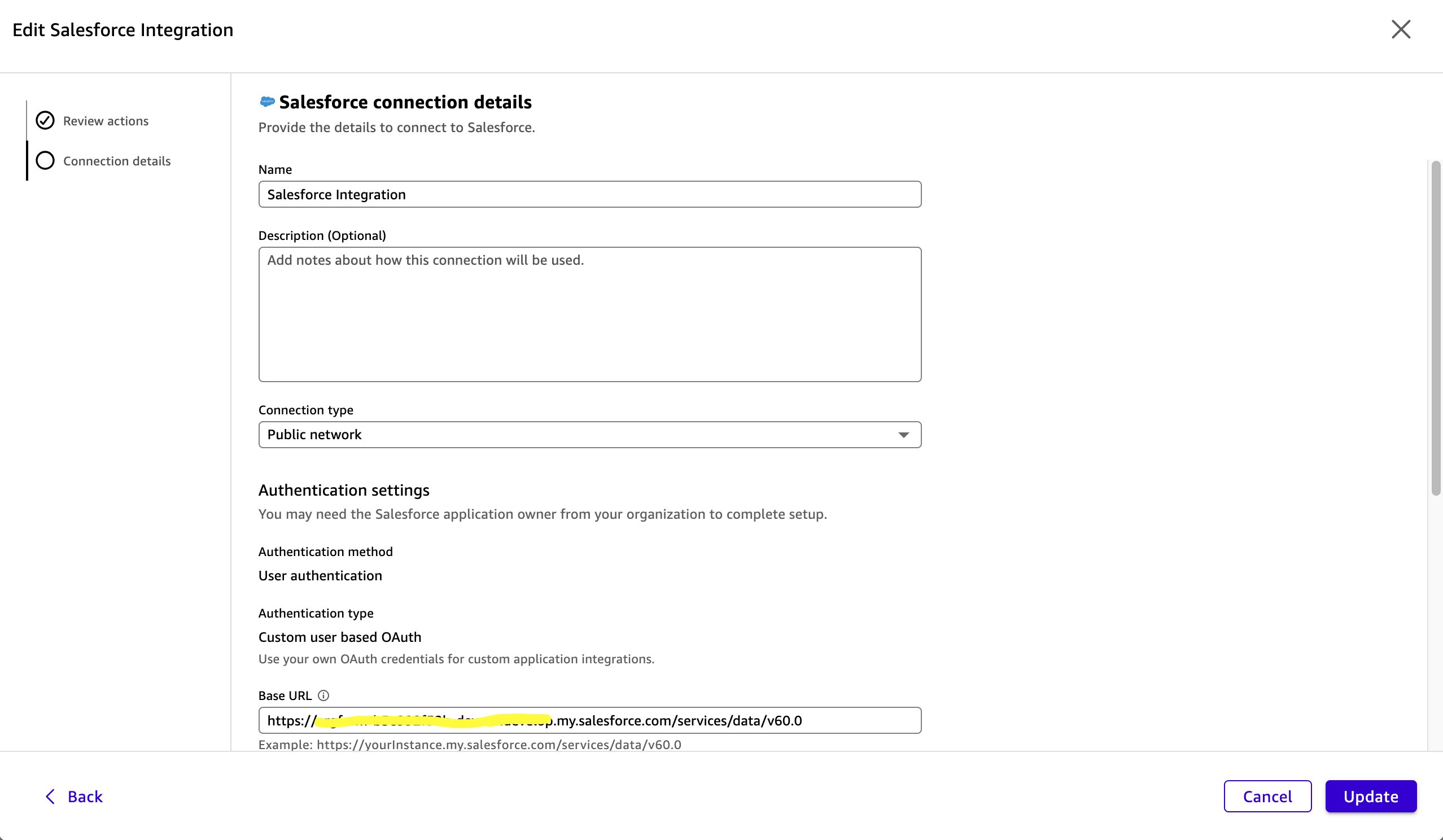 Salesforce configuration