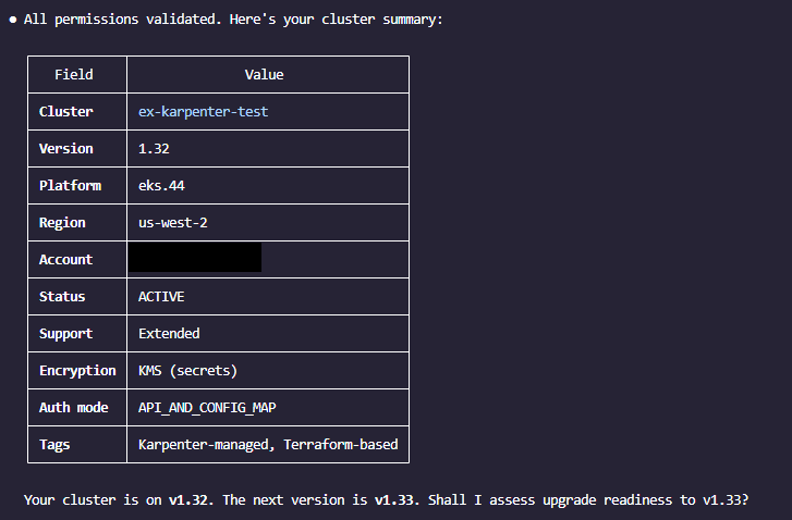 Cluster summary