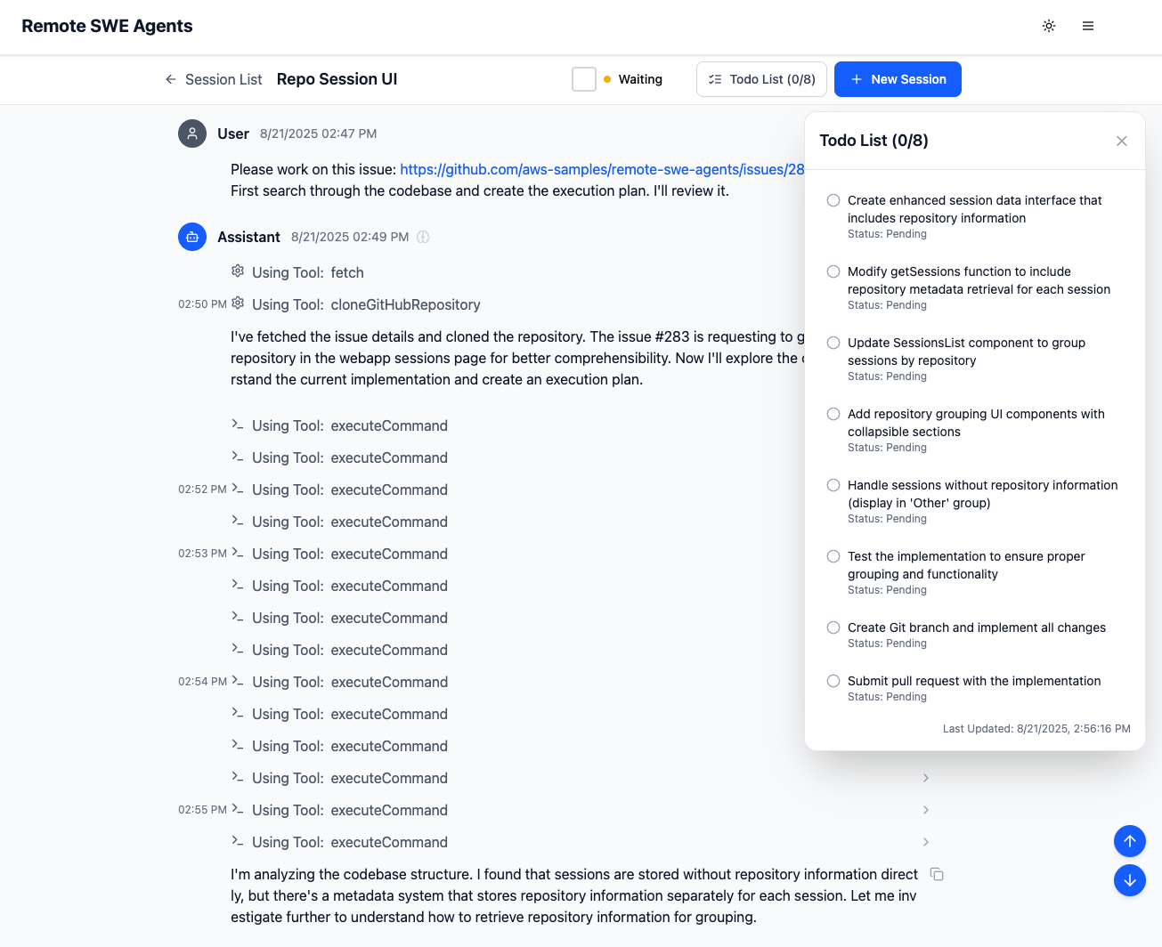 Remote SWE Agents Demo
